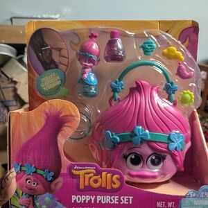 Trolls Poppy Purse Set - Pink and Blue